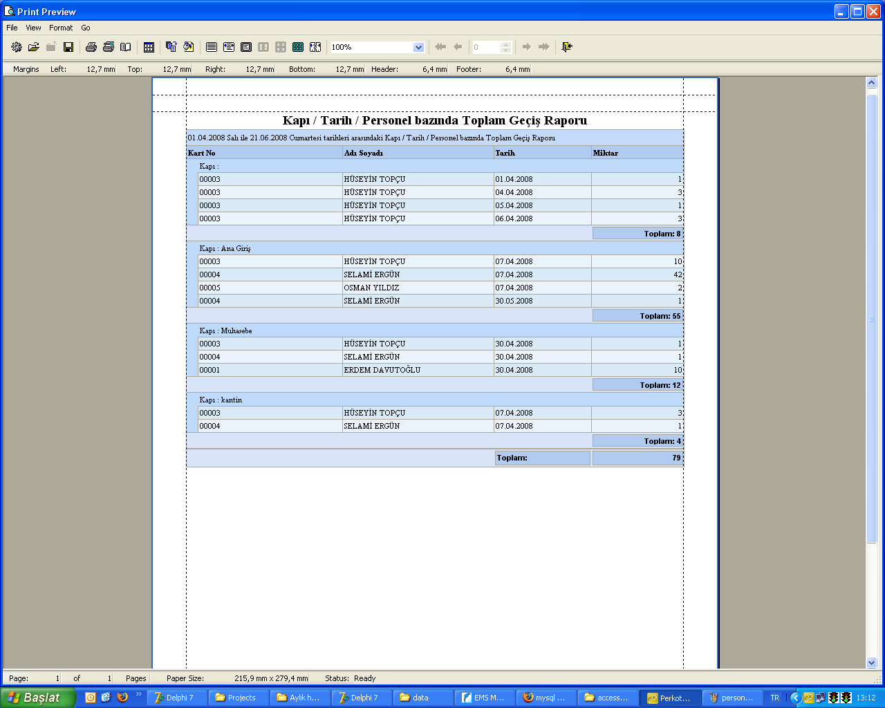 ACCESS KONTROL YAZILIMI